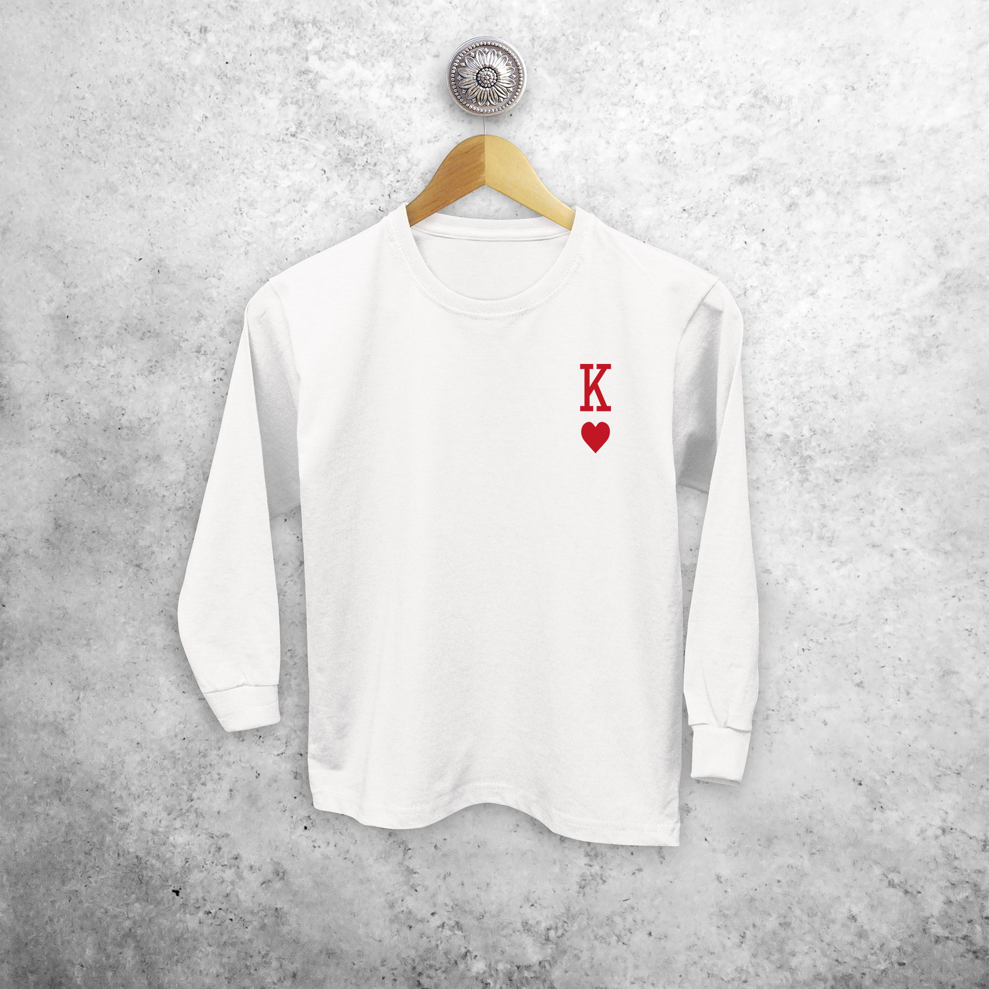 'King of hearts' kids longsleeve shirt