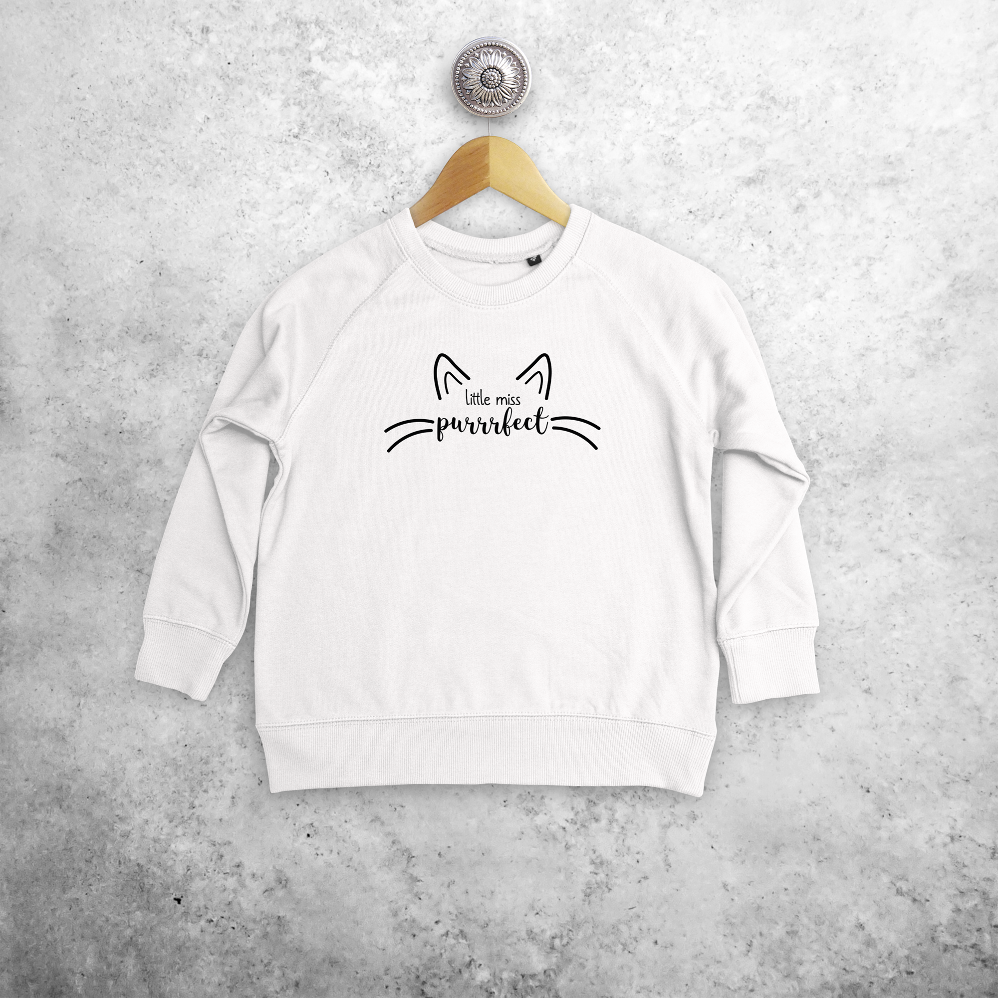 'Little miss purrrfect' kids sweater