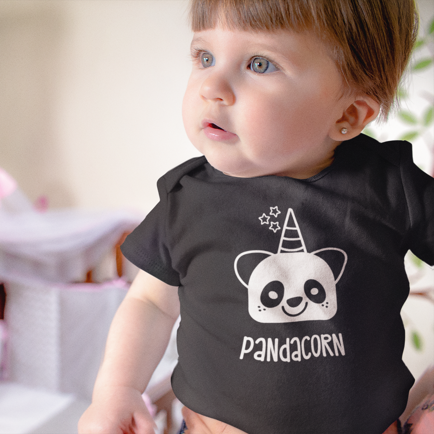 Pandacorn baby shortsleeve bodysuit