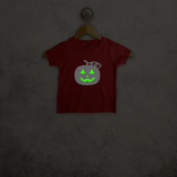 Pumpkin glow in the dark baby shortsleeve shirt