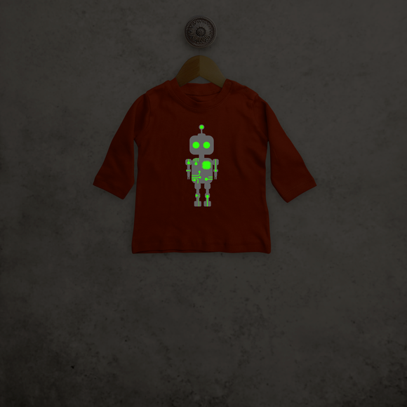 Robot glow in the dark baby longsleeve shirt