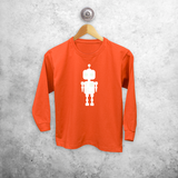 Robot glow in the dark kids longsleeve shirt