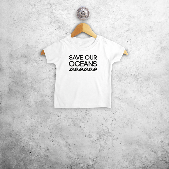 'Save our oceans' baby shortsleeve shirt