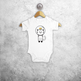 Space cat baby shortsleeve bodysuit