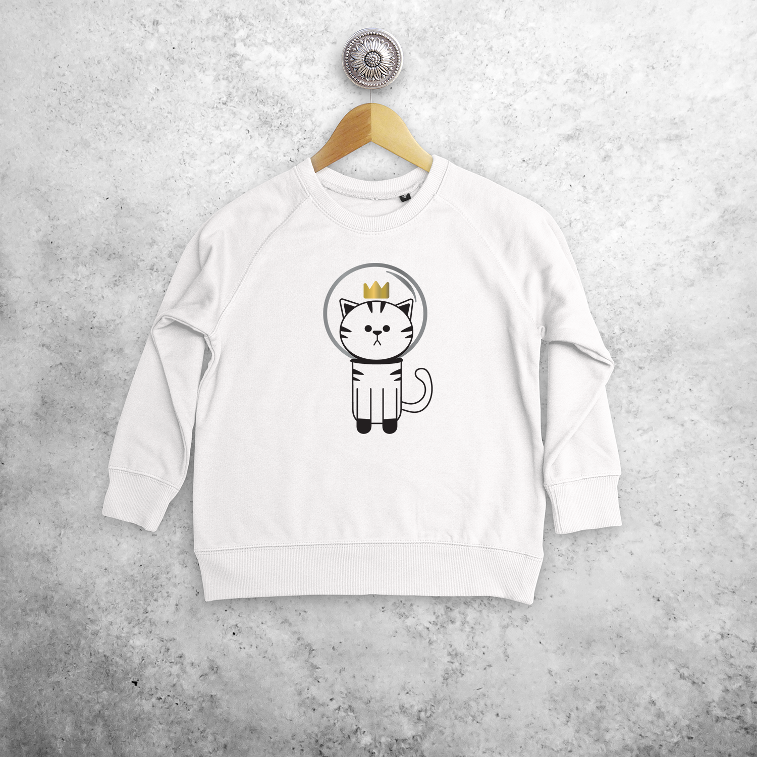 Space cat kids sweater