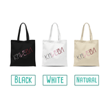Glitter rainbow tote bag