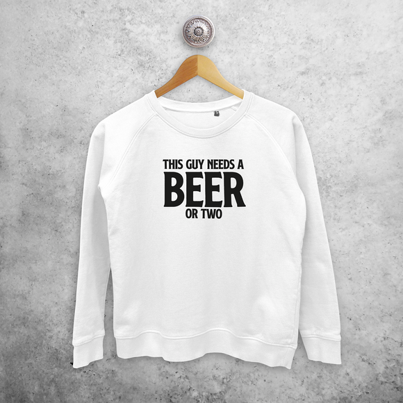 'This guy needs a beer or two' sweater