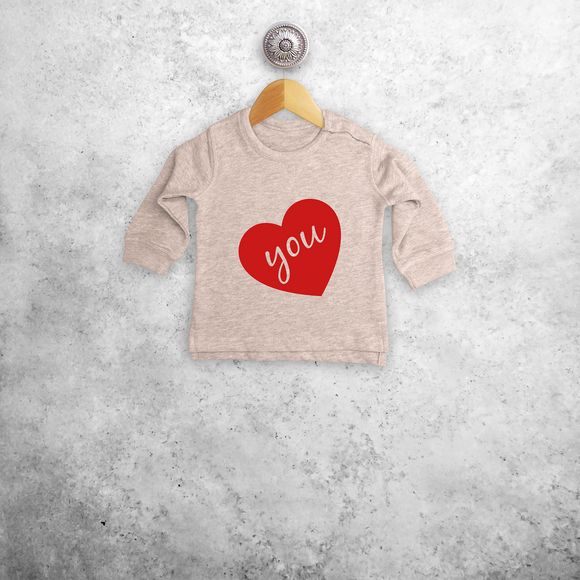 Big heart baby sweater