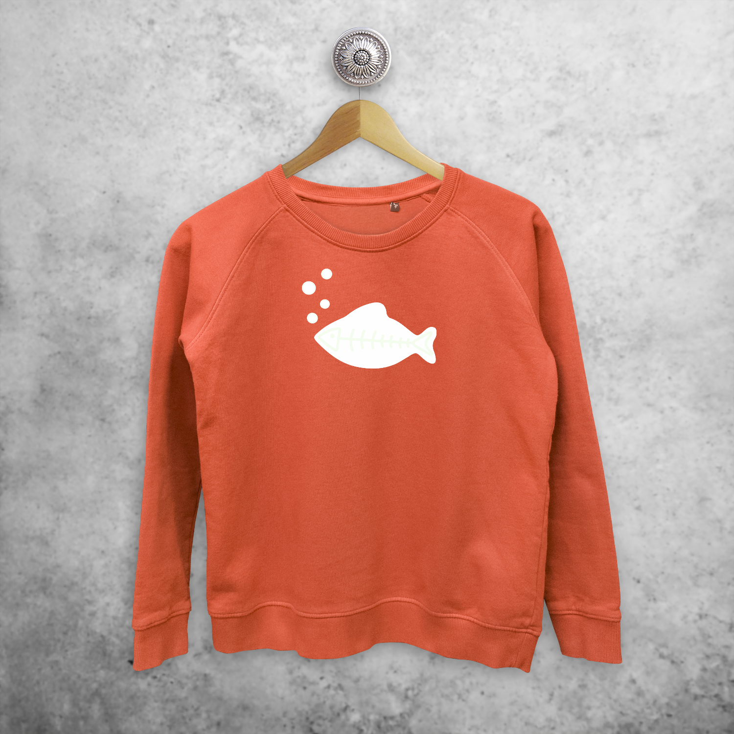 Fish glow in the dark sweater