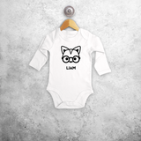Fox with glasses baby longsleeve bodysuit