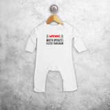 'Warning: mouth operates faster than brain' baby romper